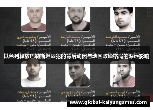 以色列释放巴勒斯坦囚犯的背后动因与地区政治格局的深远影响